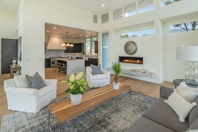 Minimalist family room photo in Santa Barbara