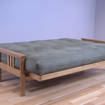 Monterey Butternut Frame with Suede Olive Mattress