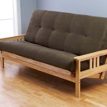 Monterey Natural Frame with Olive Suede Mattress