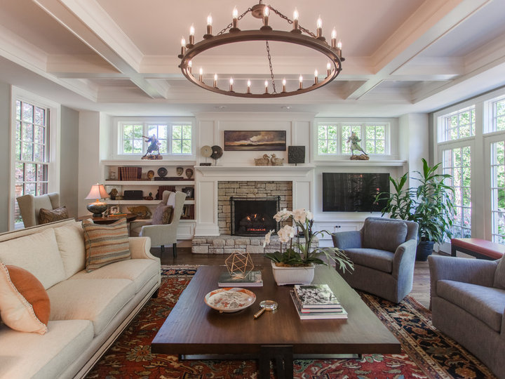 Open - Transitional Family Room