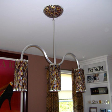 Mosaic Chandelier Intallation : Pool Table