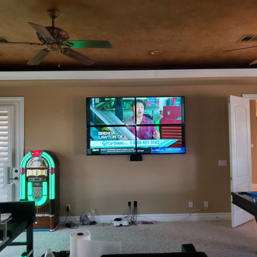 Mr. K's New Game Room with quad TV Video Wall