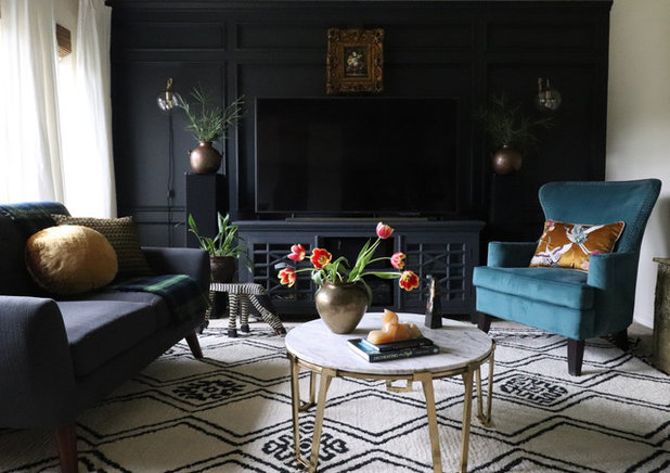Eclectic Family Room by Kristin Laing