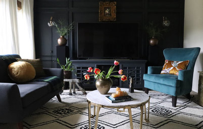 My Houzz: Moody Wall Treatments and Eclectic Style