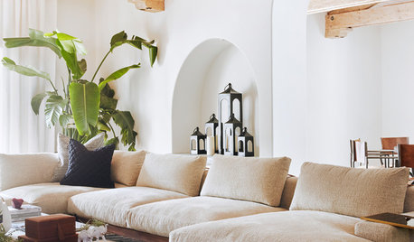 White Paint and New Decor Bring a Family Room to Life