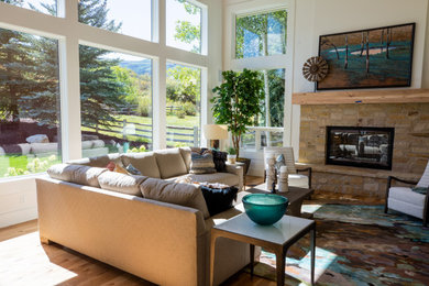 Example of a country family room design in Salt Lake City