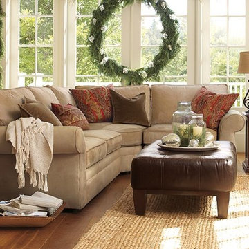 Neutral Couch Family Room | Pottery Barn