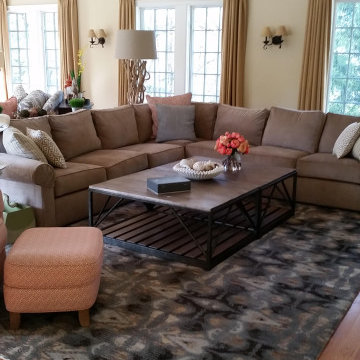 Neutral Pattern Family Room