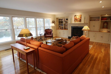 New Family Room with Built-ins - Cape Cod