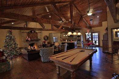 Design ideas for a rustic games room in Austin.
