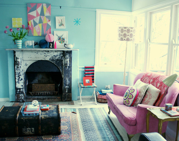 Eclectic Family Room by Sweet William