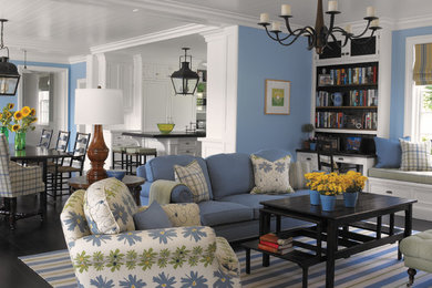 Inspiration for a timeless family room remodel in New York