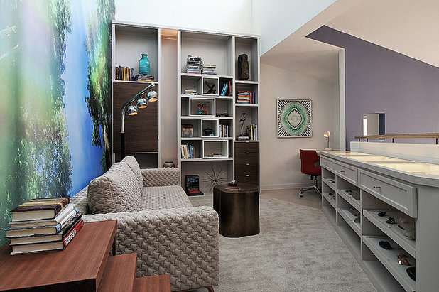 Eclectic Family Room by romero + obeji interior design