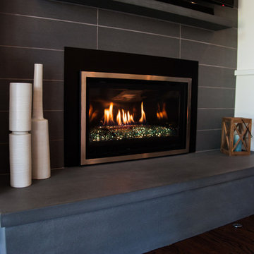Northgate family room fireplace