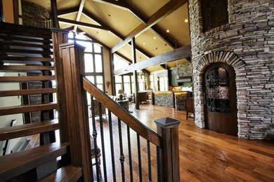 Example of a mountain style family room design in Los Angeles