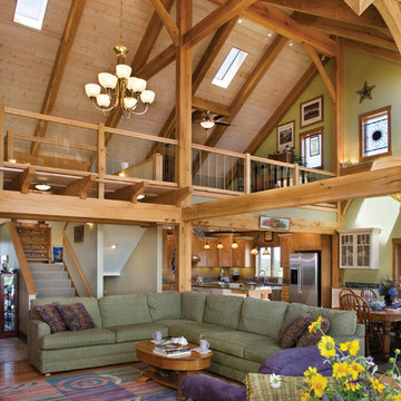 Ohio Timber Frame Home - Open Farmhouse Layout