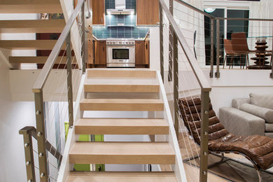 Example of a mid-sized trendy staircase design in Los Angeles