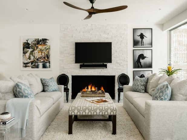 Midcentury Family Room by Staci Munic Interiors