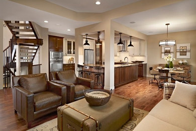 Inspiration for a timeless family room remodel in Edmonton