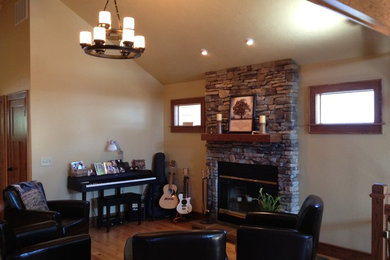 Example of a family room design in Other
