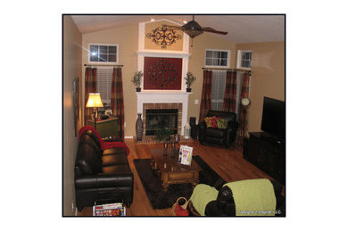 Family room - small transitional family room idea in DC Metro