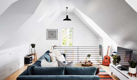 Garage Attic Converted Into a Stylish Teen Hangout