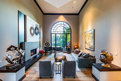 Example of a trendy family room design in Seattle