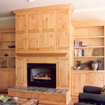 Pinehurst, custom cabinets for mantle and TV