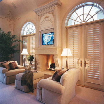 Plantatation Shutters on French Doors