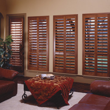 Plantation Shutters, Wood Stained