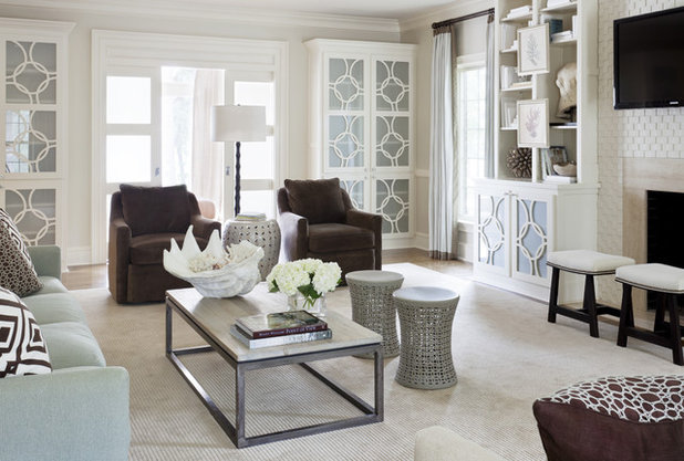 Fusion Family  Room by Tobi Fairley Interior Design
