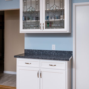 Pleasanton Blue and White Kitchen and Family Room