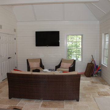 Pool house interior