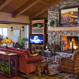Eclectic family room photo in San Diego
