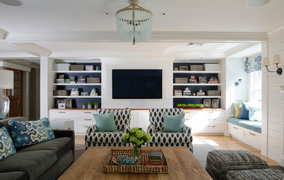 Room of the Day:  Refreshing Coastal Hues in a Family-Friendly Space