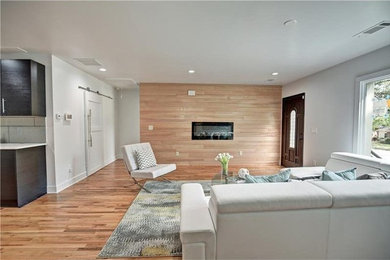 Inspiration for a contemporary family room remodel in Other