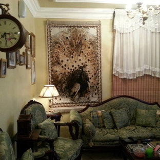 Inspiration for a modern family room remodel in Other