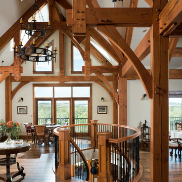 Ranch Timber Frame Home in Alberta - Open Layout