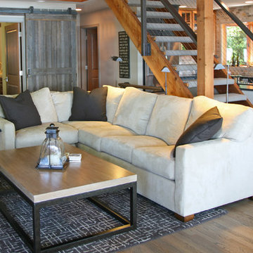 reclaimed modern lakeside home