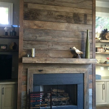 Reclaimed Wood Fireplace surround and mantel