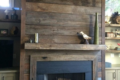 Reclaimed Wood Fireplace surround and mantel