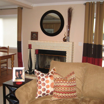 Red and Brown Family Room