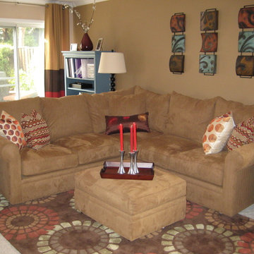 Red and Brown Family Room
