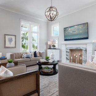 75 Beautiful Coastal Family Room Pictures & Ideas - August, 2021 | Houzz