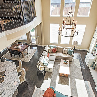 Family room - transitional family room idea in Dallas
