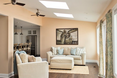 Example of a transitional family room design in Columbus