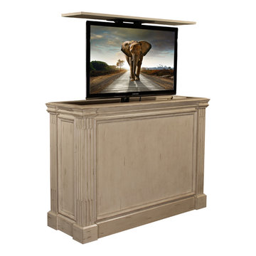 Ritz camden white tv lift kit diy cabinet furniture has 10 year warranty