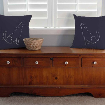 RoomCraft "Wolf Silhouette" Bedding and Room Decorations