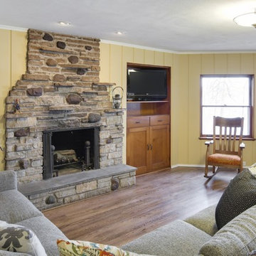 Rustic Family Room – Historic Lake Home Remodel – Arden Hills, MN