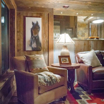 Rustic Living Room- Allenspark Bunkhouse